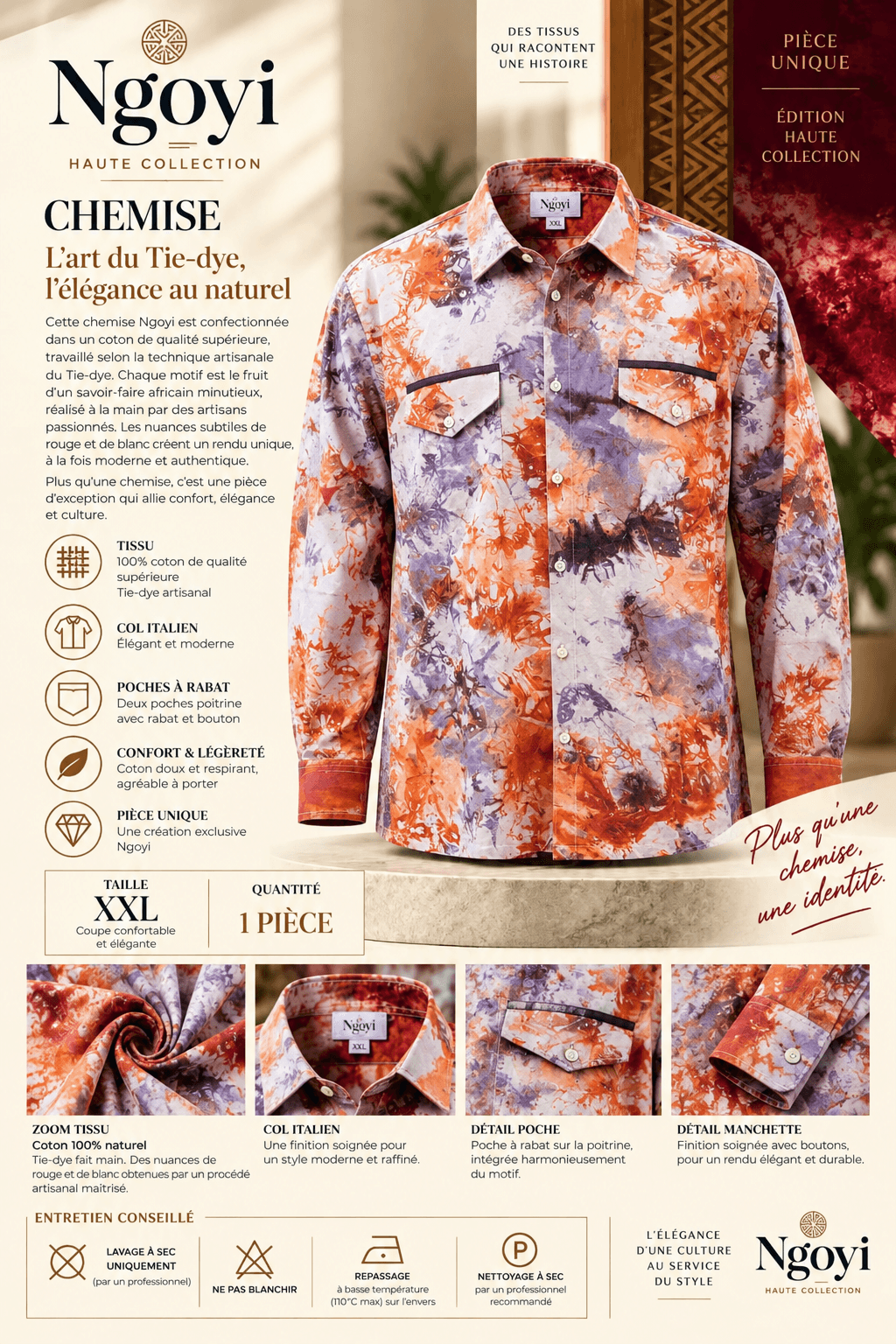 Chemise Cérémonie Bord-de-Mer